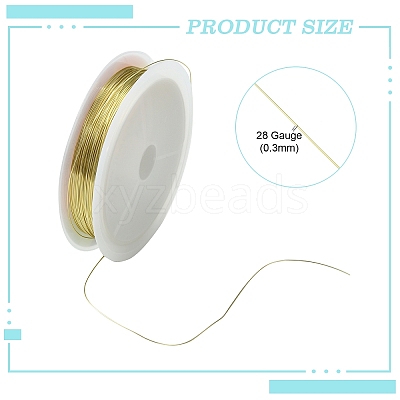 Copper Jewelry Wire CWIR-CW0.3mm-28-1