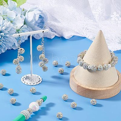200Pcs Pave Disco Ball Beads RB-PH0001-50B-1