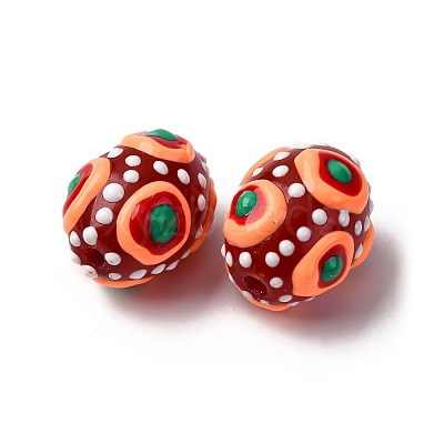 Glass Enamel Beads GLAA-C038-01-1