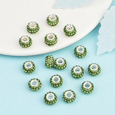 Resin Rhinestone Beads CPDL-H001-10x7mm-15-1