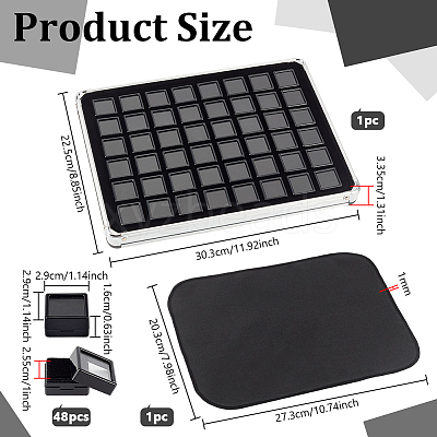 48 Grids Aluminum Boxes CON-WH0086-235A-1