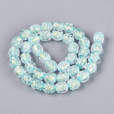 Handmade Foil Glass Beads Strands FOIL-Q002-05I-1