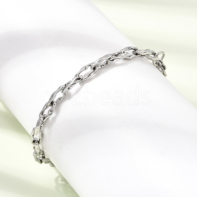 4.5MM 304 Stainless Steel Twisted Oval Link Chain Bracelets for Man and Women SA-CBAB767-17B-P-1