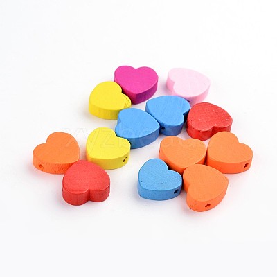 Mixed Color Natural Wood Beads TB109Y-1