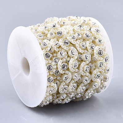 ABS Plastic Imitation Pearl Beaded Trim Garland Strand AJEW-S073-28-1