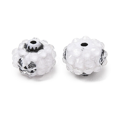 Halloween Opaque Acrylic & Resin Rhinestone Beads RB-CBA95A4-01A-1