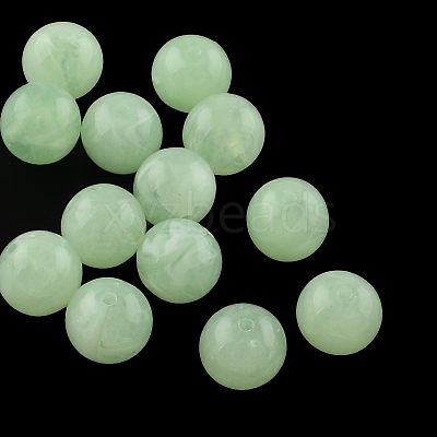 Round Imitation Gemstone Acrylic Beads OACR-R029-8mm-27-1