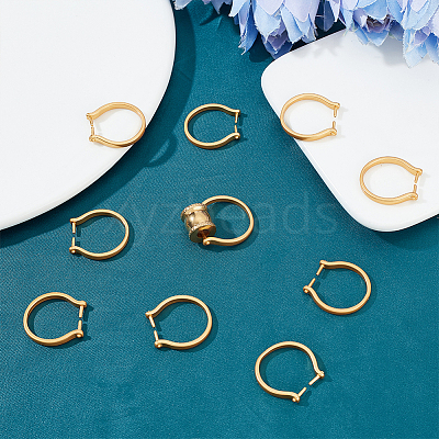 10Pcs Adjustable Brass Finger Rings Components KK-AR0002-62-1