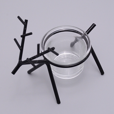 Iron Candle Holder LS-DJEW-WH0032-35B-1