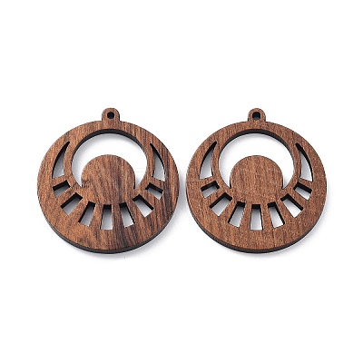 Walnut Wood Laser Cut Pendants WOOD-Q051-05J-1