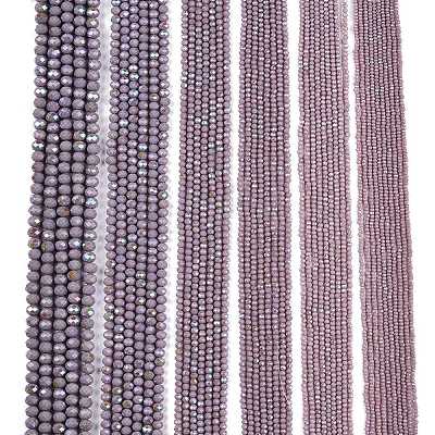 Electroplate Opaque Solid Color Glass Beads Strands EGLA-A044-P2mm-L13-1