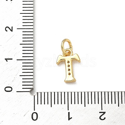 Brass Micro Pave Cubic Zirconia Charms KK-I382-03G-T-1
