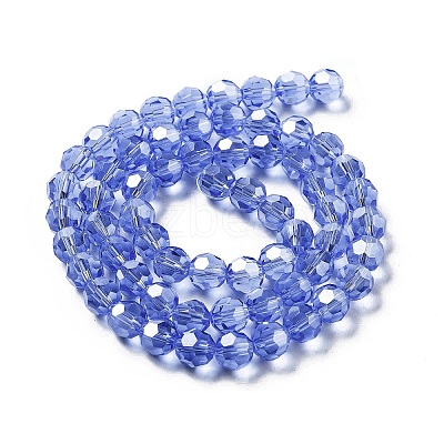 Electroplate Transparent Glass Beads Strands EGLA-A035-T8mm-A21-1