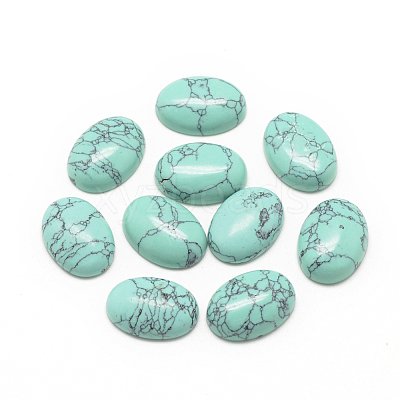 Synthetic Turquoise Cabochons X-G-R415-14x10-44-1