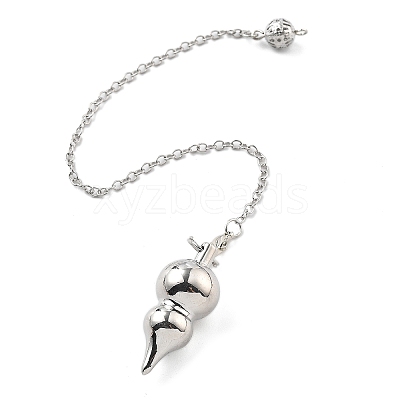 Brass Dowsing Pendulum Big Pointed Gourd Pendants KK-H491-07P-1