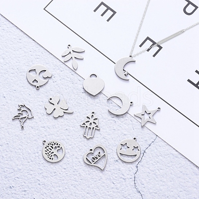 Tarnish Resistant 201 Stainless Steel Pendants STAS-N092-M-01-1