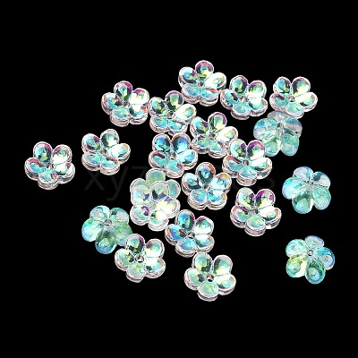Dyed & Heated Glass Bead Caps GLAA-C042-01P-1