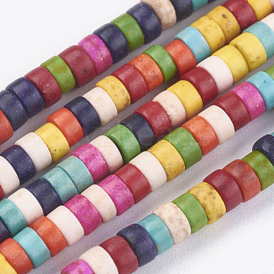 Synthetic Turquoise Beads Strands TURQ-G110-5x3mm-12-1