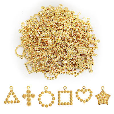 120Pcs 6 Style Ion Plating(IP) 304 Stainless Steel Pendant Rhinestone Settings STAS-CA0002-11-1