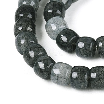 Baking Paint Crackle Glass Beads Strands DGLA-N019-02A-09-1