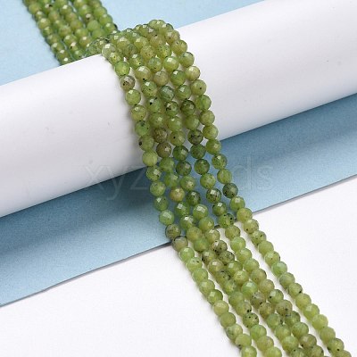 Natural Olive Jade Beads Strands G-D463-13B-1