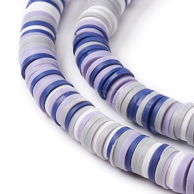 Handmade Polymer Clay Beads Strands CLAY-R089-8mm-T010-1