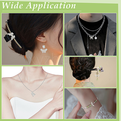 80Pcs 8 Styles DIY Butterfly Jewerly Making Finding Kits FIND-WR0012-21-1