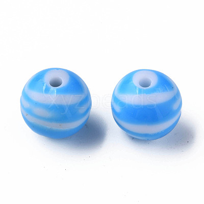 Opaque Striped Acrylic Beads MACR-S373-27B-09-1
