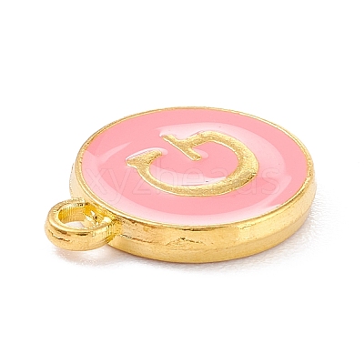 Golden Plated Alloy Enamel Charms X-ENAM-Q437-14G-1