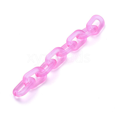 Handmade Transparent Acrylic Cable Chains AJEW-JB00575-1