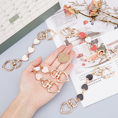4Pcs 4 Colors Light Gold Zinc Alloy Hanger Clasps FIND-PH0001-42-1