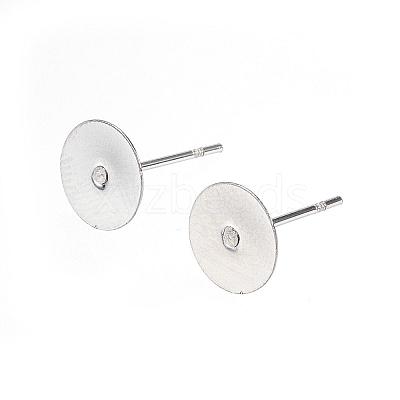 Tarnish Resistant 304 Stainless Steel Stud Earring Findings STAS-D448-088P-8mm-1