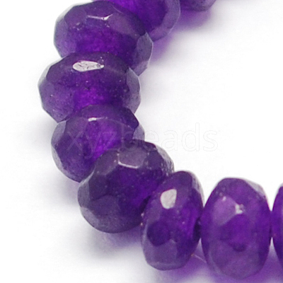 Natural White Jade Bead Strands G-R168-8x5mm-03-1