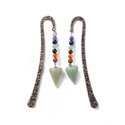 Natural Green Aventurine Bookmark AJEW-C025-01D-1