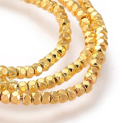 Electroplated Non-magnetic Synthetic Hematite Beads Strands X-G-M359-03G-1