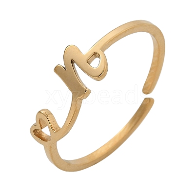 304 Stainless Steel Cuff Rings for Women RJEW-D285-01G-N-1