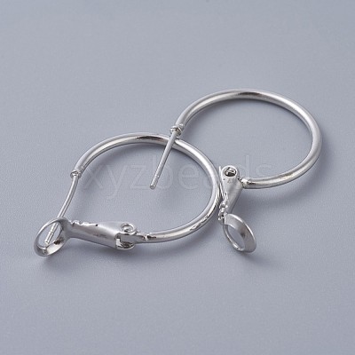 Brass Hoop Earrings KK-I665-26A-P-1