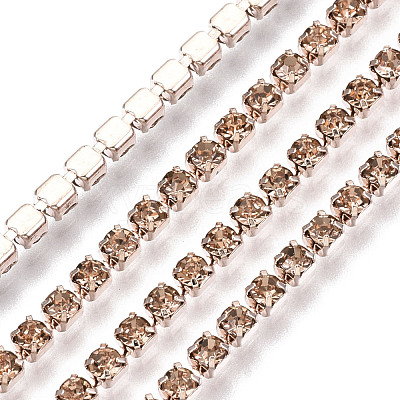 Electrophoresis Brass Rhinestone Strass Chains X1-CHC-Q009-SS6.5-B18-1