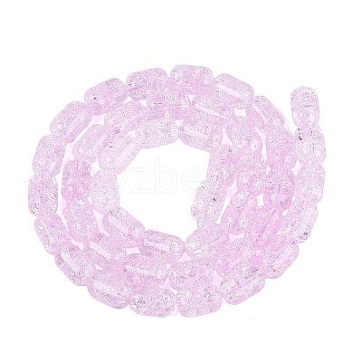 Transparent Crackle Glass Beads Strands GLAA-NH0001-04-A03-1