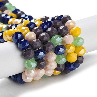 Glass Beads Strands EGLA-A034-M8mm-31-1