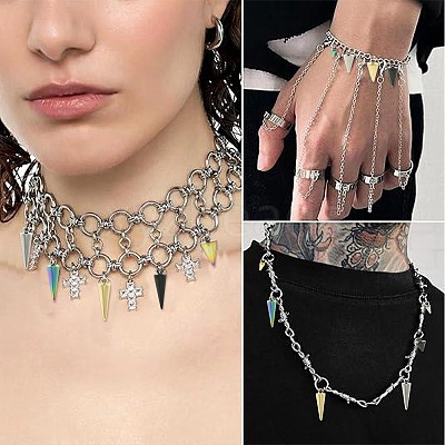 24Pcs 12 Styles 304 Stainless Steel Pendants STAS-FS0002-24-1