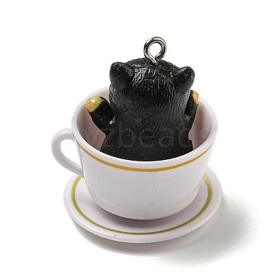 Opaque Resin Puppy Pendants LS-RESI-G095-01A-1