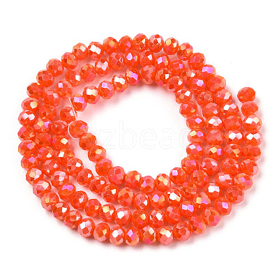 Electroplate Glass Beads Strands EGLA-A034-P8mm-B23-1