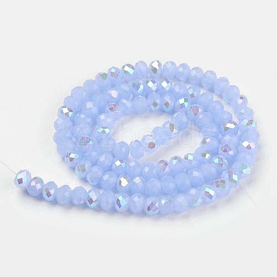 Electroplate Glass Beads Strands EGLA-A034-J4mm-L03-1
