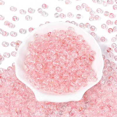 Baking Paint Transparent Glass Beads DGLA-T004-08J-1