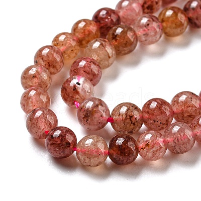 Natural Strawberry Quartz Beads Strands G-M443-A01-01-1