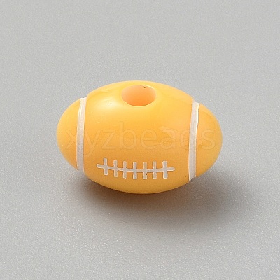 Opaque Acrylic European Beads SACR-CJC0001-34A-1