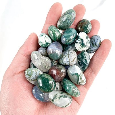 Natural Moss Agate Healing Stones PW-WGD7FF2-17-1