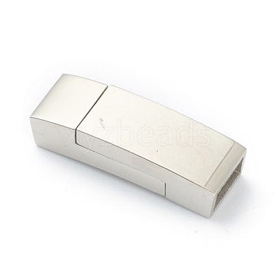 Tarnish Resistant 316 Surgical Stainless Steel Magnetic Clasps with Glue-in Ends STAS-G241-17P-1