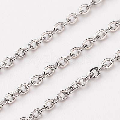 Tarnish Resistant 304 Stainless Steel Cable Chains CHS-L015-35-1
